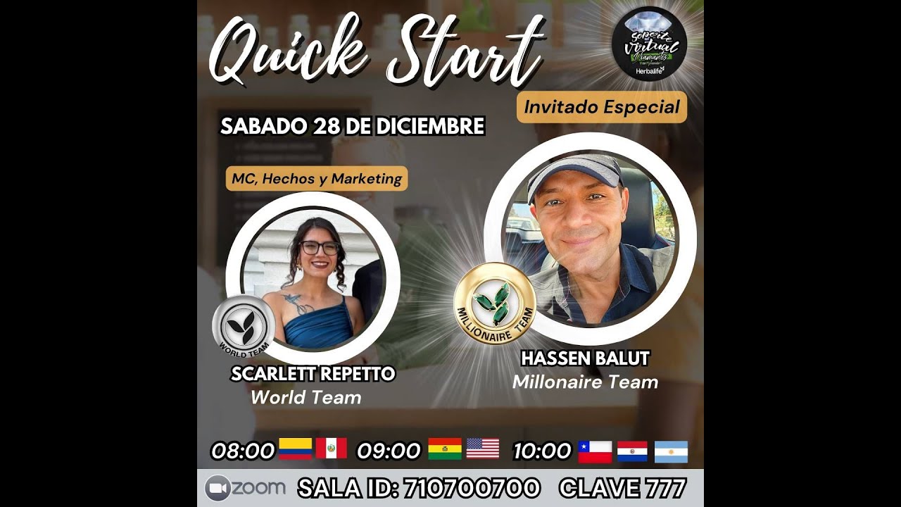 Quick Start Fin de Año 28 de Diciembre de 2024 con Scarlett Repetto & Hassen Balut