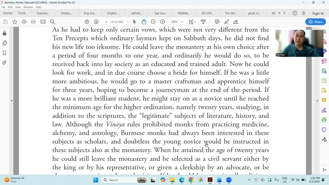 Reading a Burmese Monk's Tales written by Dr. Htin Aung