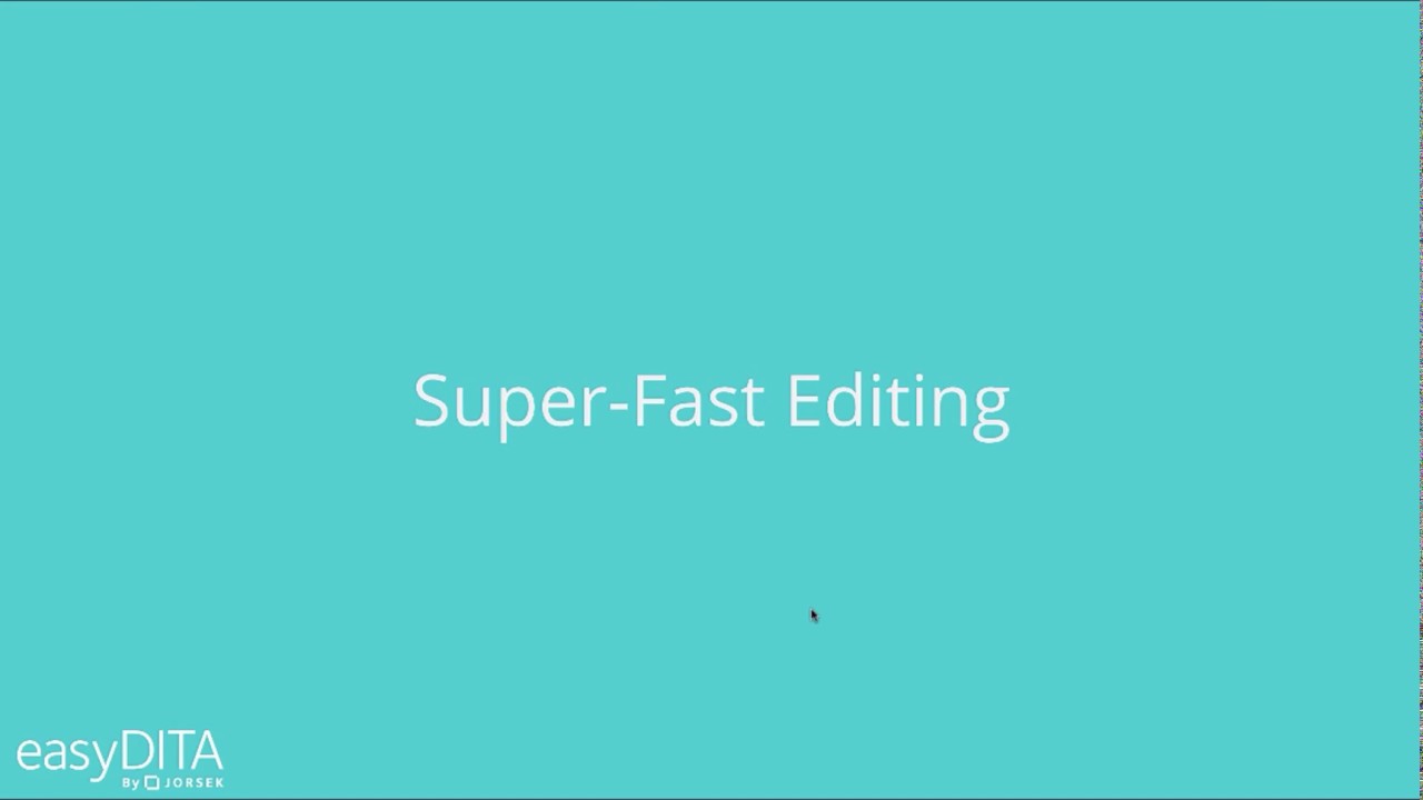 easyDITA Editor Webinar