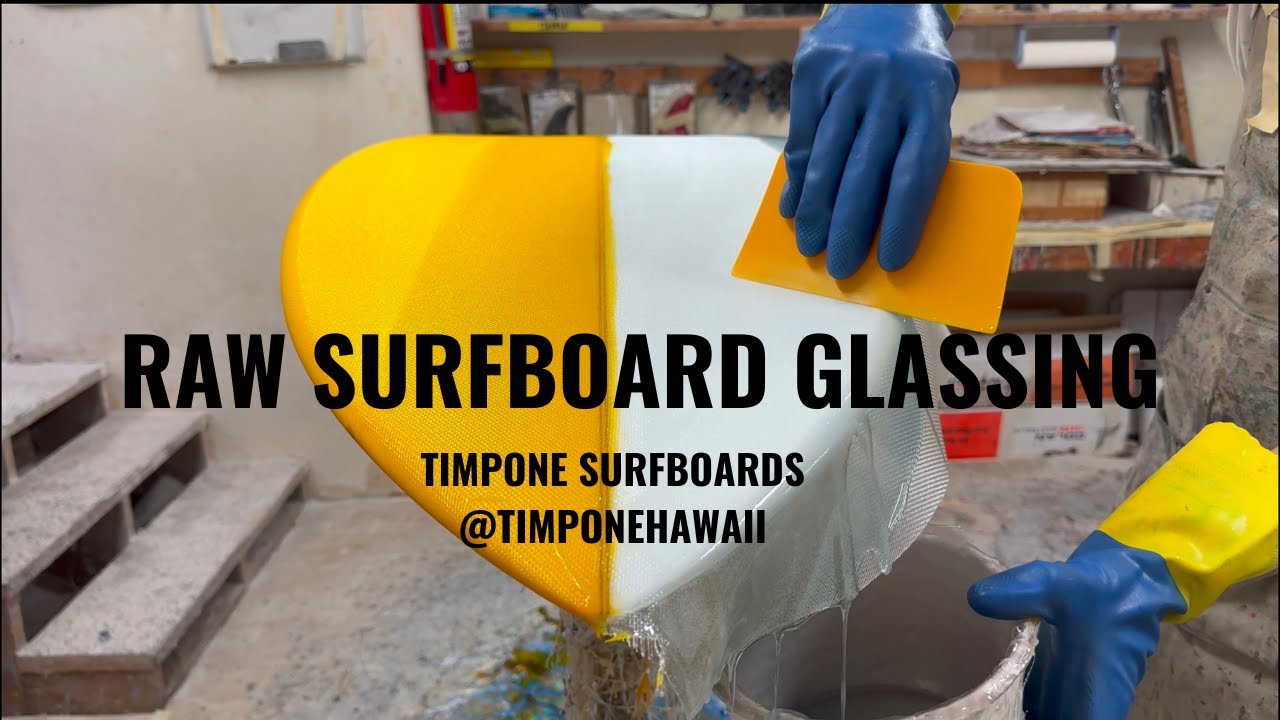Raw Laminating - Gold, Yellow, Clear Surfboard!