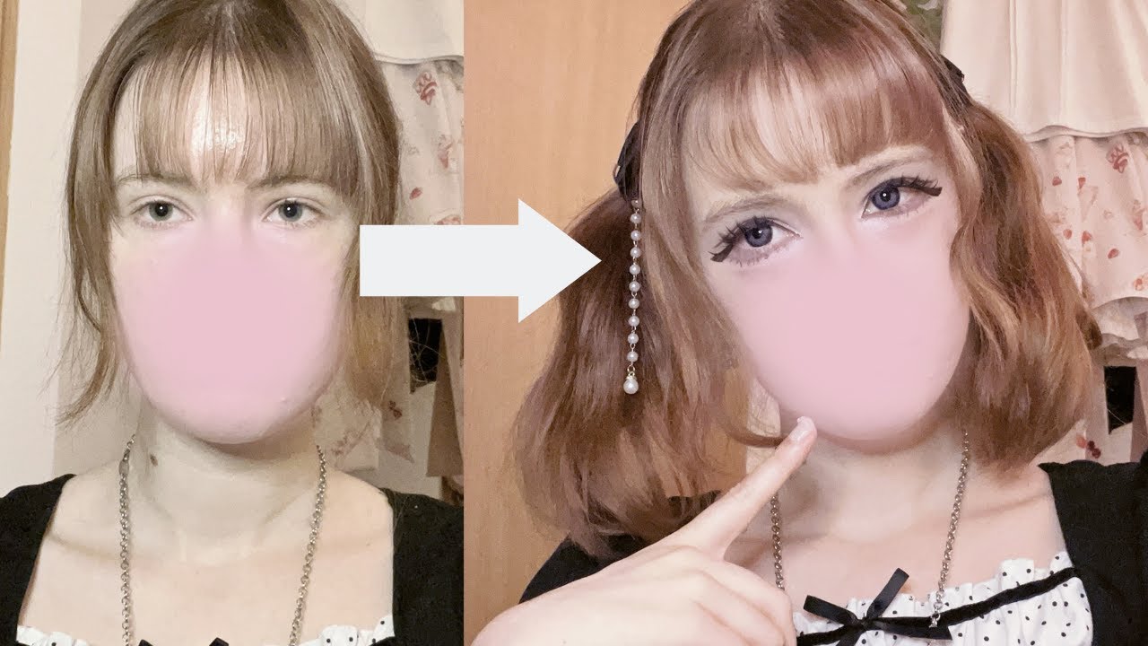 jirai kei makeup + hair transformation | how I do my makeup and hairstyle