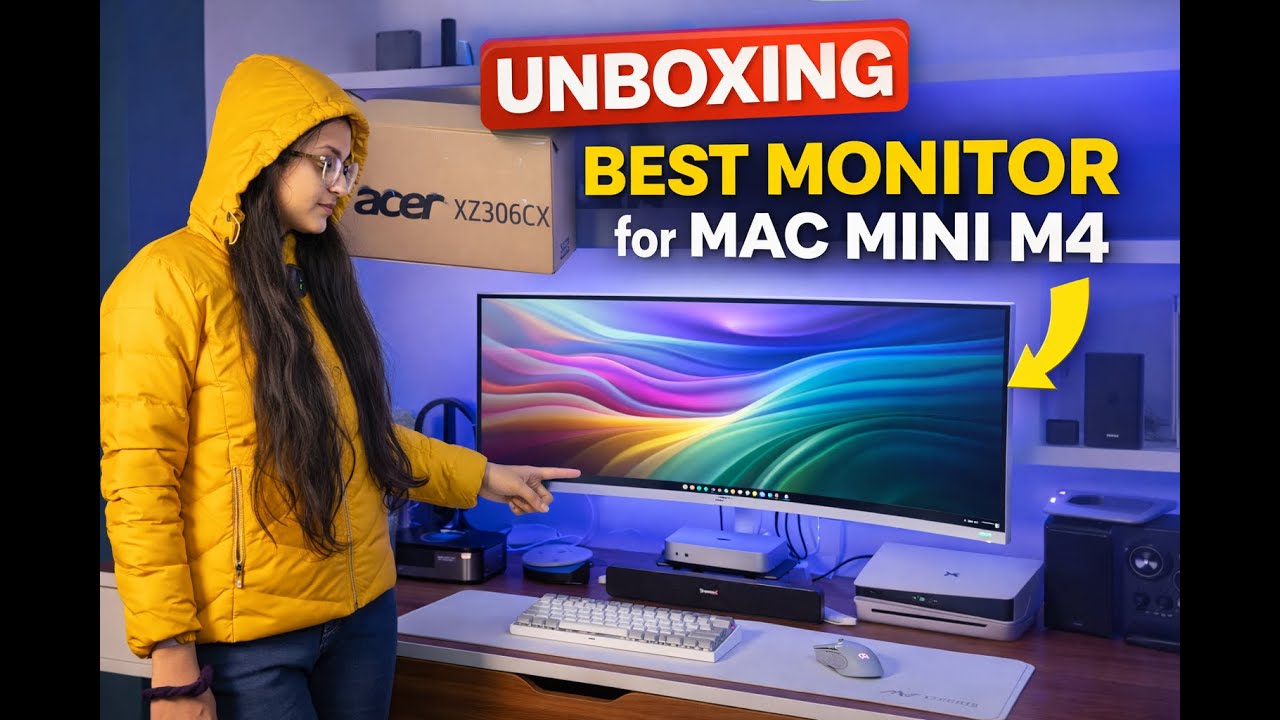 Acer XZ306CX Ultrawide Monitor Unboxing | Best Monitor for Mac Mini M4? #unboxing #tech #bestmonitor
