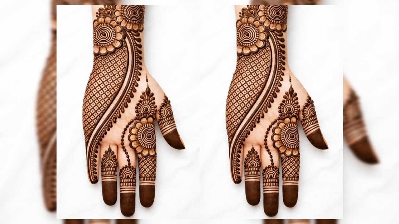 Simple and Beautiful Mehndi Design 🌿💖#mehndi #mehndidesign #letestvideo #viralvideo .