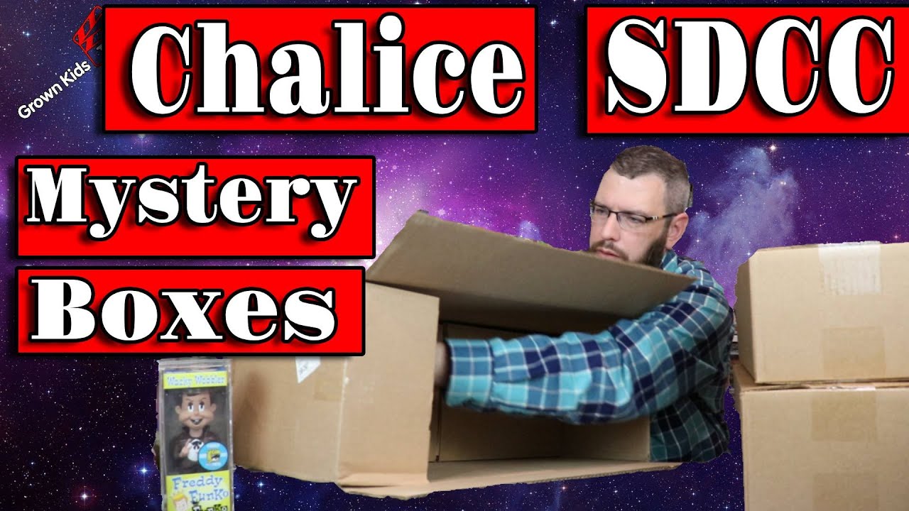 Four SDCC Chalice Collectible Funko Pop Mystery Boxes! Hunt for Freddy! And a Mercari Rant!