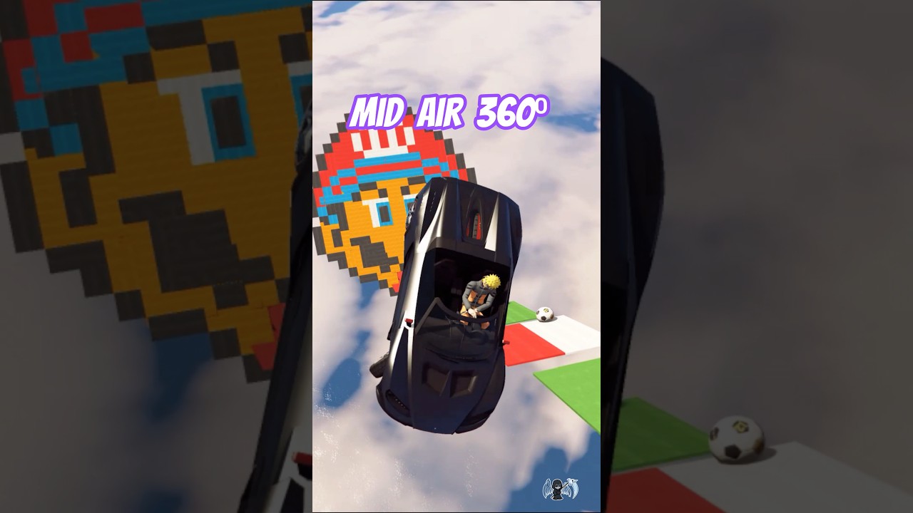 Naruto Does INSANE 360&deg; Mega Ramp Car Stunt 😱🔥 | GTA 5 Flip Fail