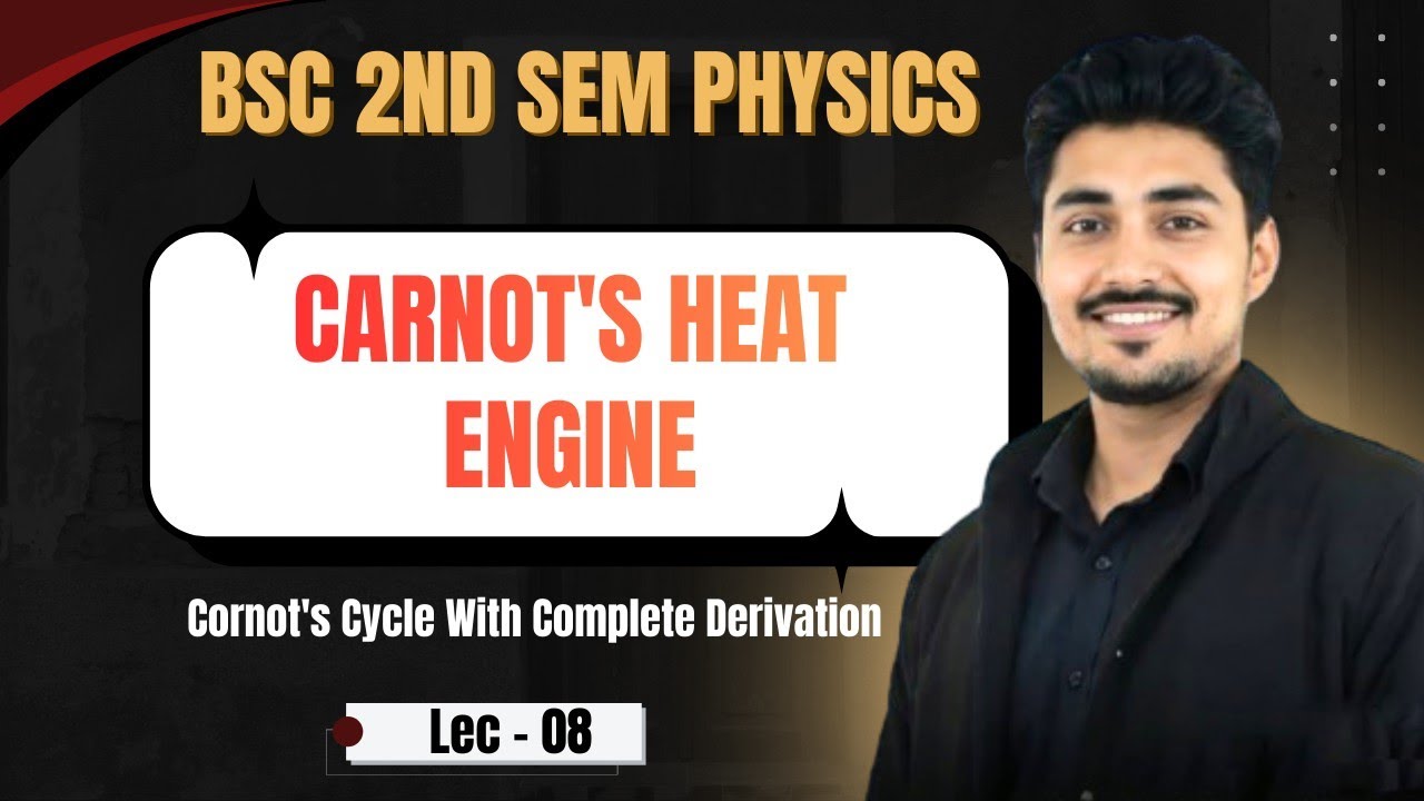 Carnot's Heat Engine | Carnot's Cycle | Efficiency of carnot engine | Bsc 2nd semester physics | 