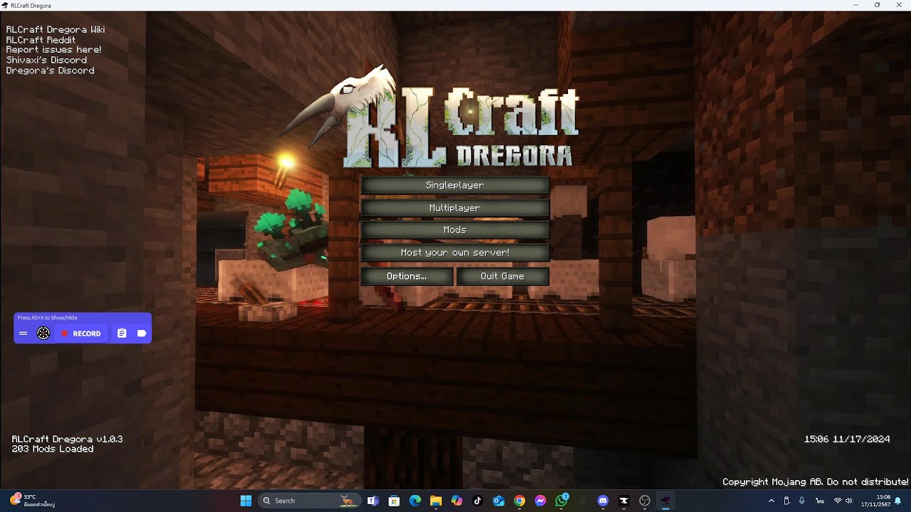 สอนลงmod Rlcraft Dregora ใน Tlauncher
