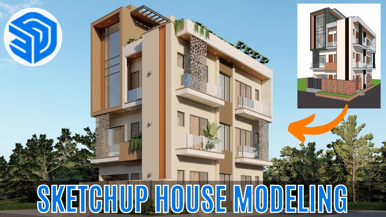 Step‑by‑Step 3D Modeling of a 30x40 Feet House in SketchUp