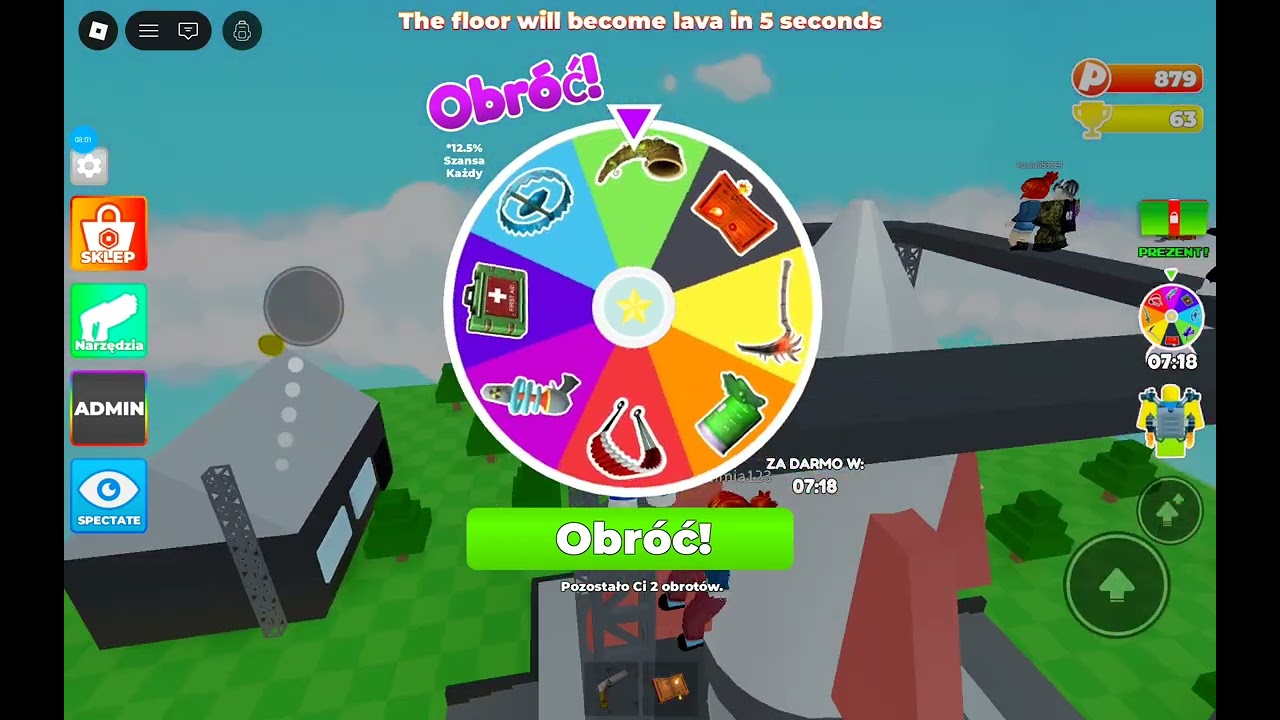Podłoga to lawa w roblox 