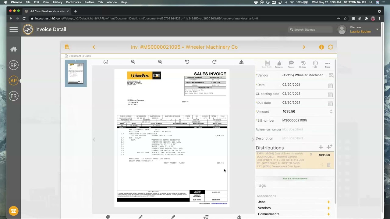 hh2 Sage Intacct Document Flow - Quick Demo 2021 - 18 mins