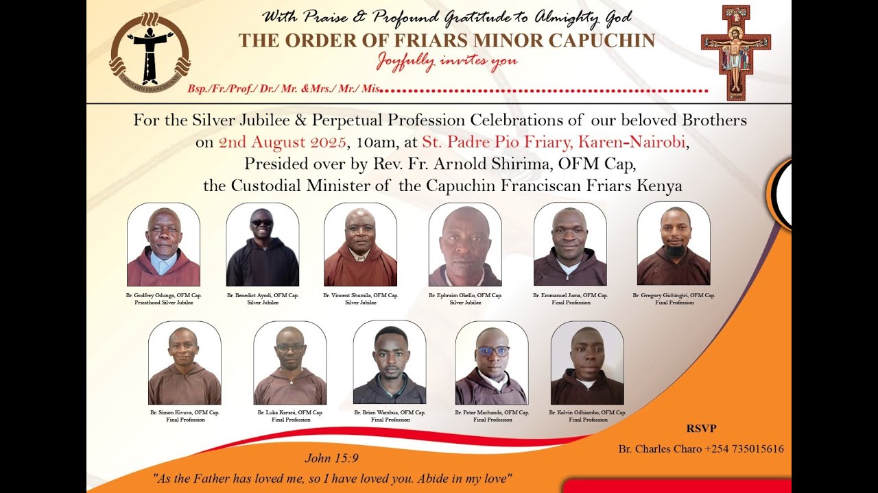 Friars Minor Capuchin Perpetual and Silver Jubilee Celebrations