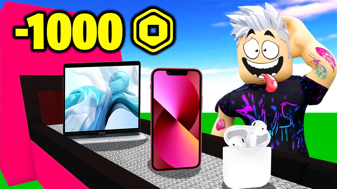 Wydałem 1000 ROBUX na WŁASNĄ FABRYKĘ IPHON&Oacute;W w ROBLOX - Tech Store Tycoon