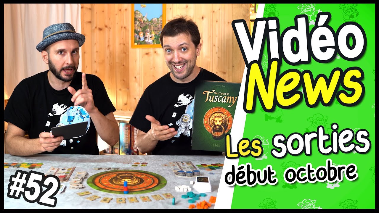 Les sorties jeux de société de début octobre (vidéonews #52)