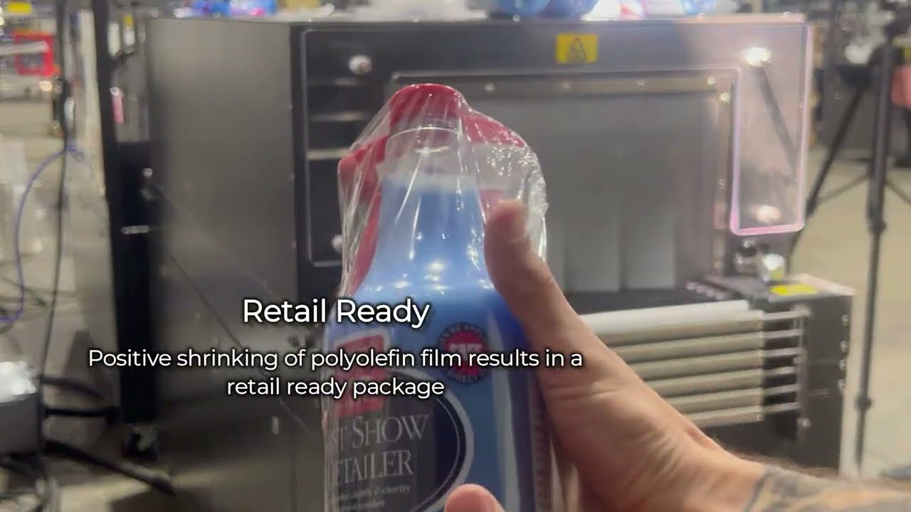 VSA1825 Automatic L-Sealer/VST1710 Shrink Tunnel - Spray Bottle Sealing and Shrinking