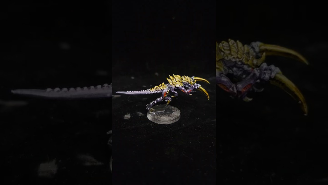 Painting A Jormungandr Hormagaunt day 95 of Painting With Ink Everyday #miniature  #shorts #tyranids