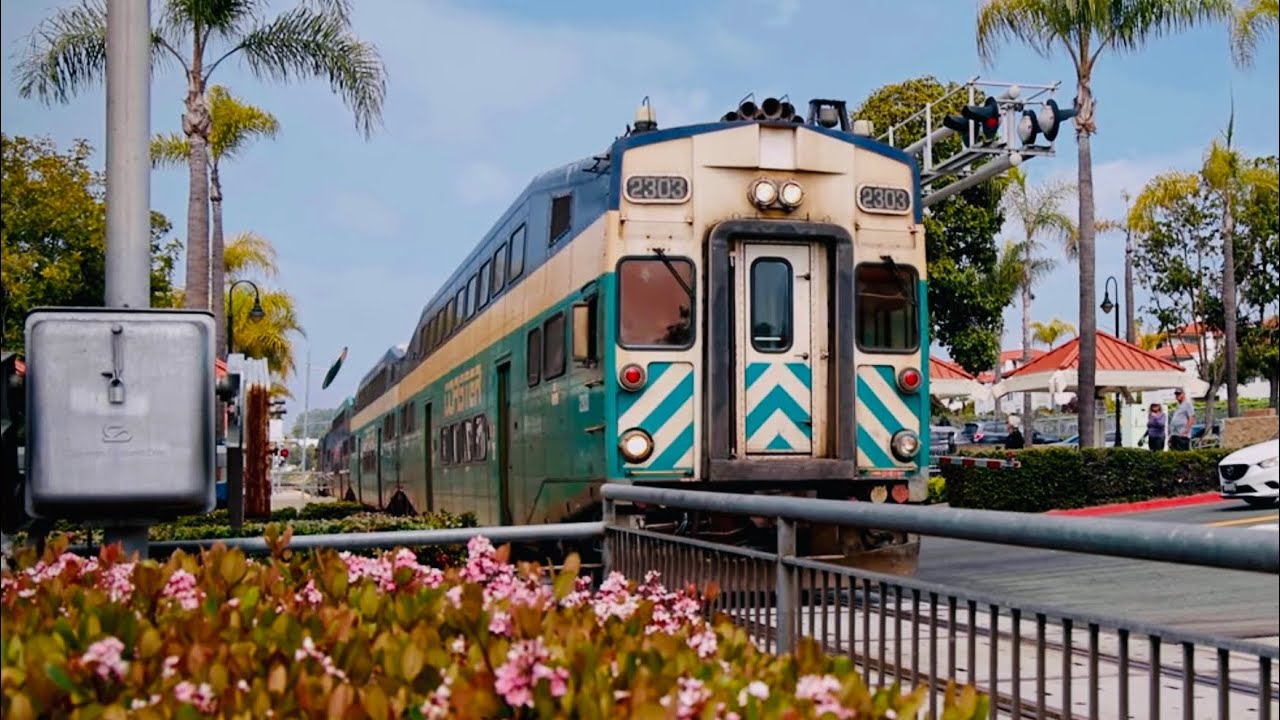 Railfanning Trains from Encinitas to Carlsbad Village! [4K]