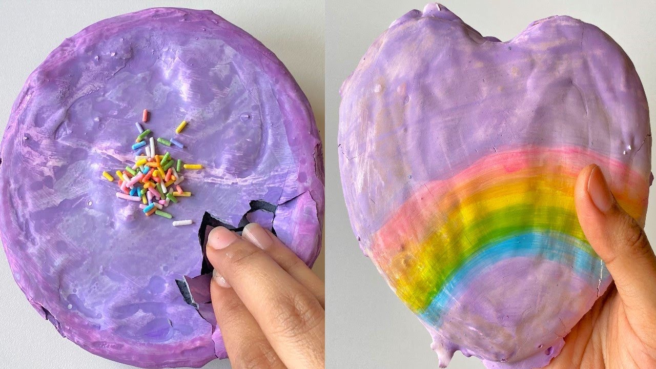 Luxury Rainbow Clay Cracking ASMR 🌈💜 Deep Relaxation for Stress Relief & Mindful Focus