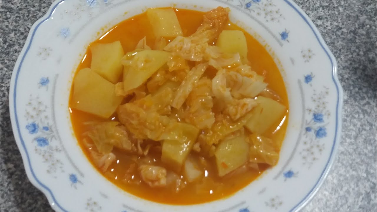Como hacer patatas guisadas con repollo