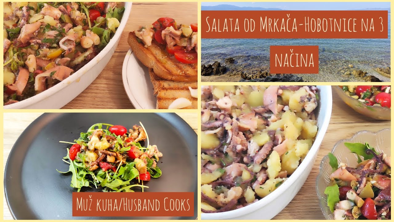 Mrkač na salatu -  Salata od Hobotnice na tri načina - recept - Mrkač na salatu - Muzgavac