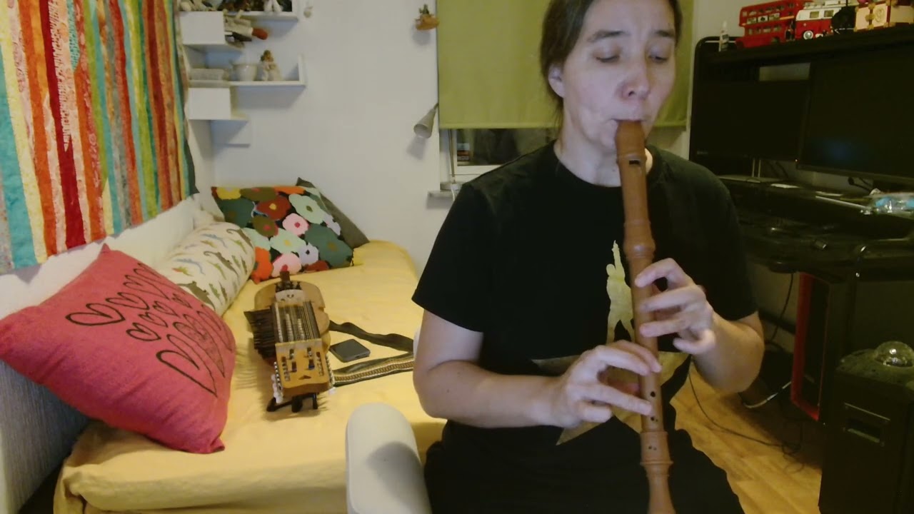 J.S. Bach, Giga, BWV 997, on Alto recorder