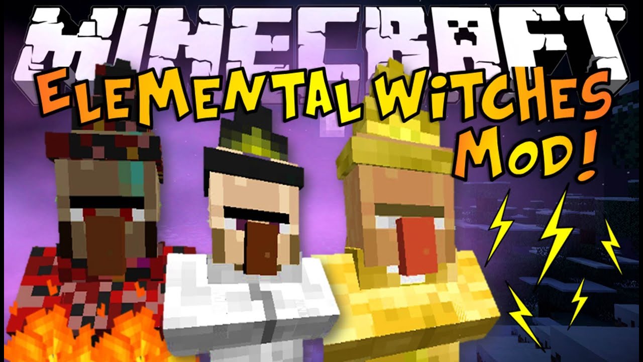 Minecraft: ELEMENTAL WITCHES MOD - New Witch Bosses, Tornadoes, Meteors & More! (Mod Showcase)