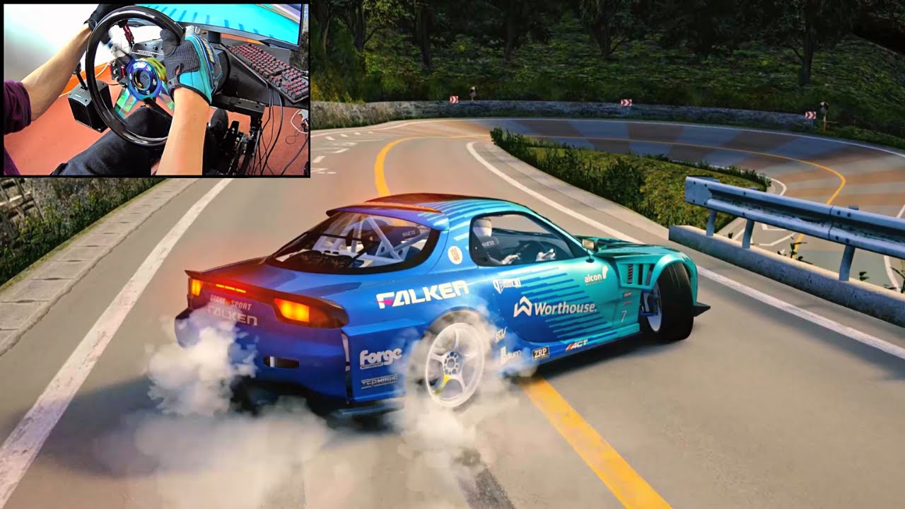 1150bhp PRO DRIFT Car vs Touge - Mazda RX-7 FD - Assetto Corsa