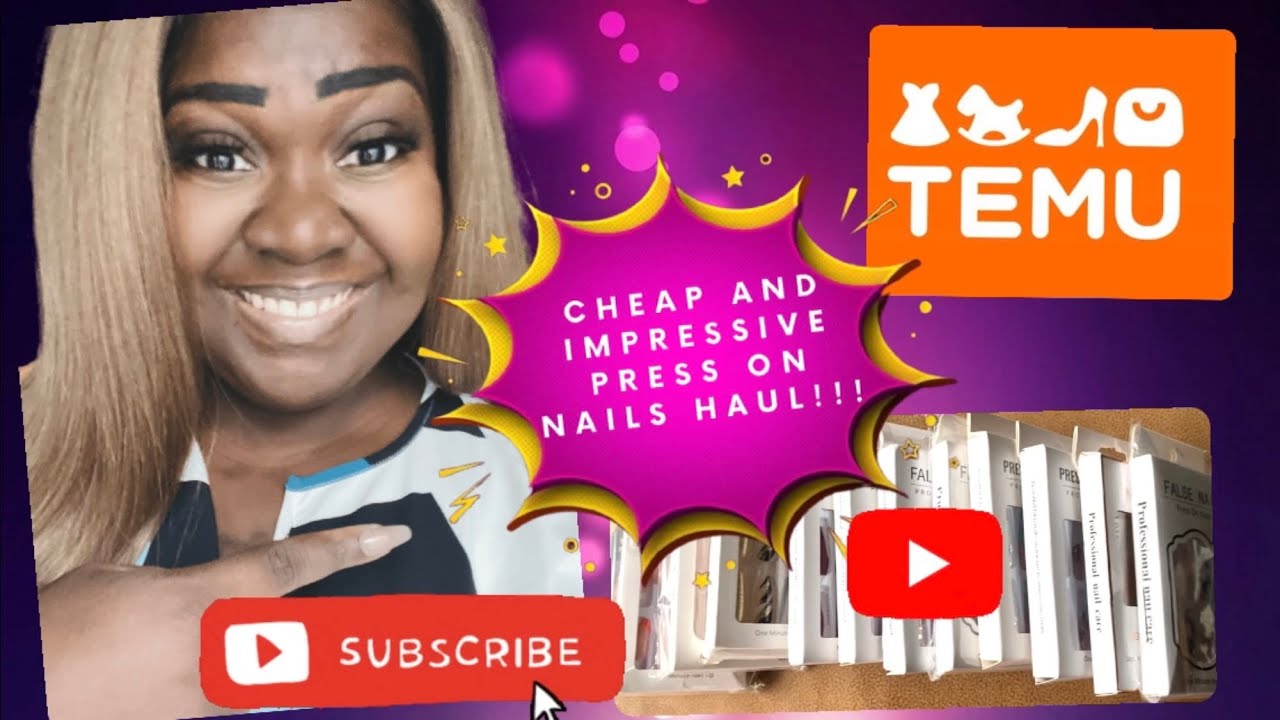 OMG 😱 TEMU Press On Nails 💅🏾 ARE LEGIT ❤️‍🔥❤️‍🔥❤️‍🔥 #shoppinghaul #temu #temuhaul #temufinds