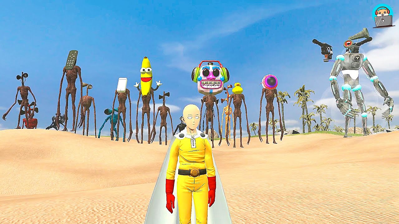 🐹One Punch Man Saitama VS ALL SIREN HEAD in Garry's Mod Sandbox. Trevor Henderson Creatures Monsters