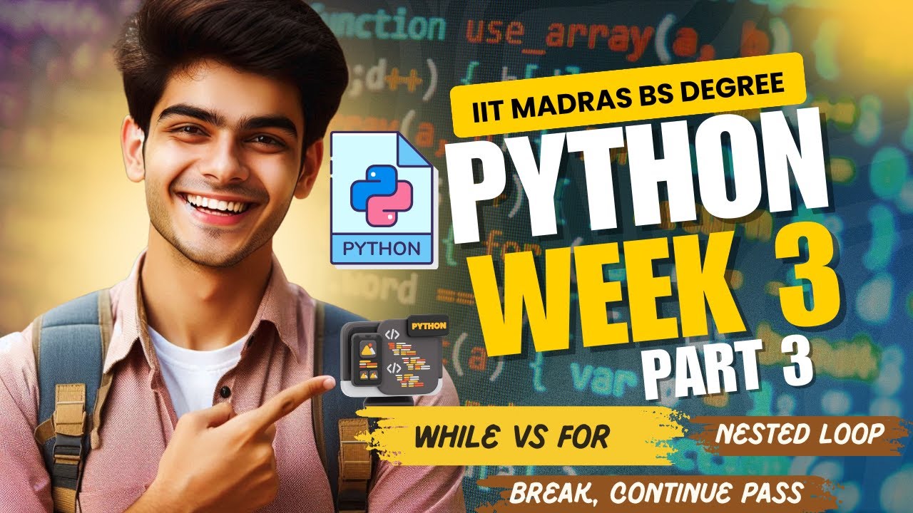 🔥 Python Week 3 Part 3 | 🚀 For vs While Loops  | Nested Loops, Break, Continue & Pass Explained! 🔥