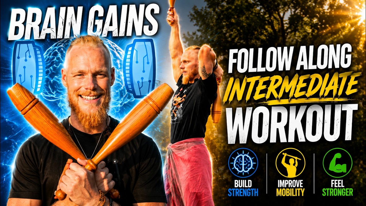 Indian Clubs INTERMEDIATE Workout | BRAIN GAINS | Async Tricep Extension