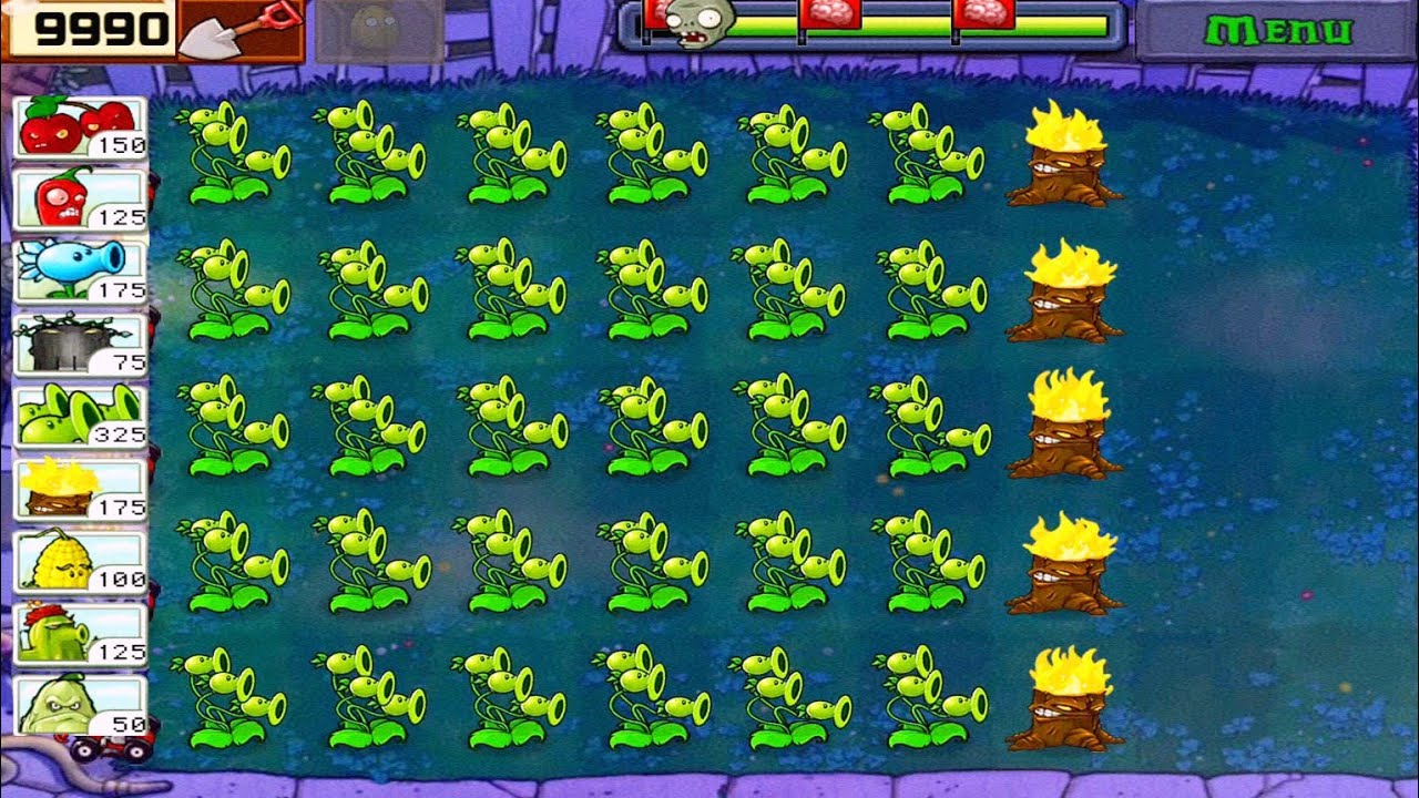 Plants vs Zombies • Adventure Night Level ( 8/9 ) • Full Walkthrough HD [ 1080p ] [ 60fps ]