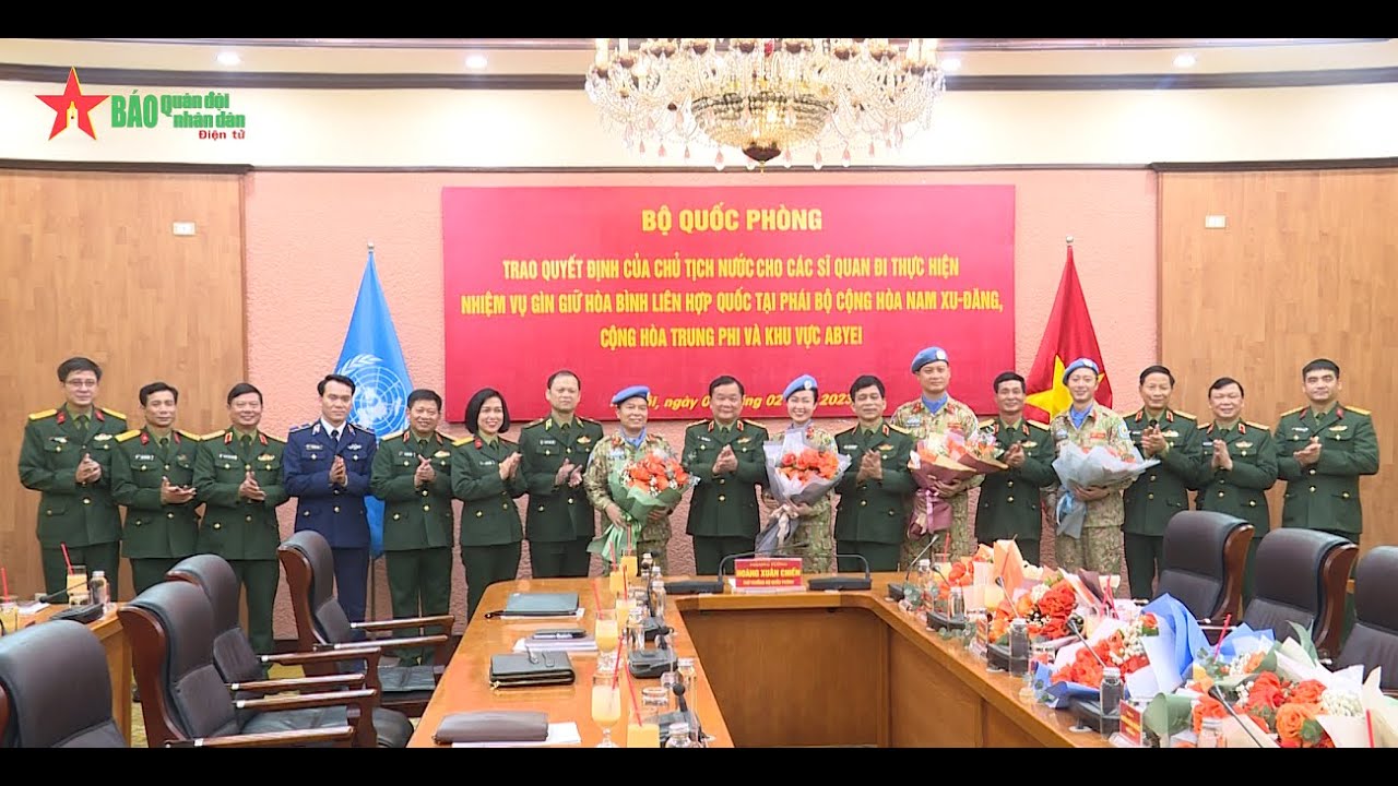 7 sĩ quan Biên phòng, Cảnh sát biển lên đường thực hiện nhiệm vụ gìn giữ hòa bình Liên hợp quốc