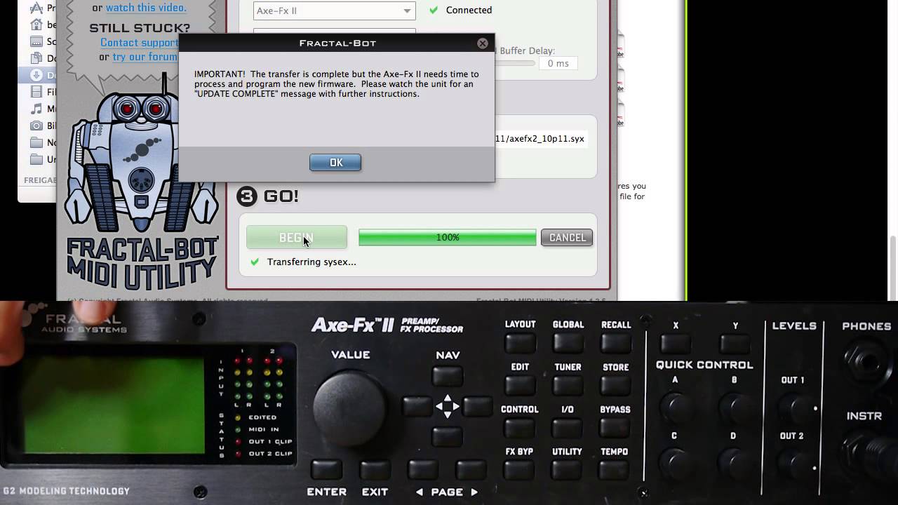 AxeFx2 Tutorial (EN): Firmware Update using Fractal Bot (AxeFx2 & MFC 101)