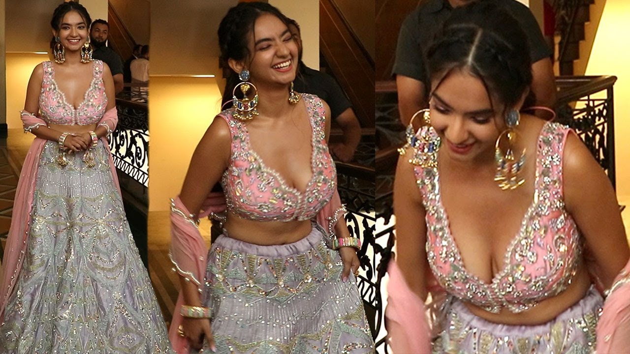 Gorgeous Anushka Sen In H0T Open Blouse 🔥With Lehenga Arrived @ Her New Song Launch Mast Nazron Se