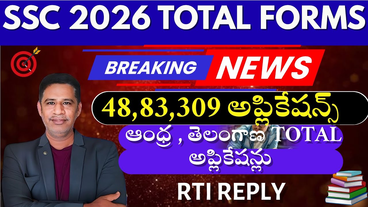 SSC GD 2026 Total Applications || Andhra Telangana Total Applications 