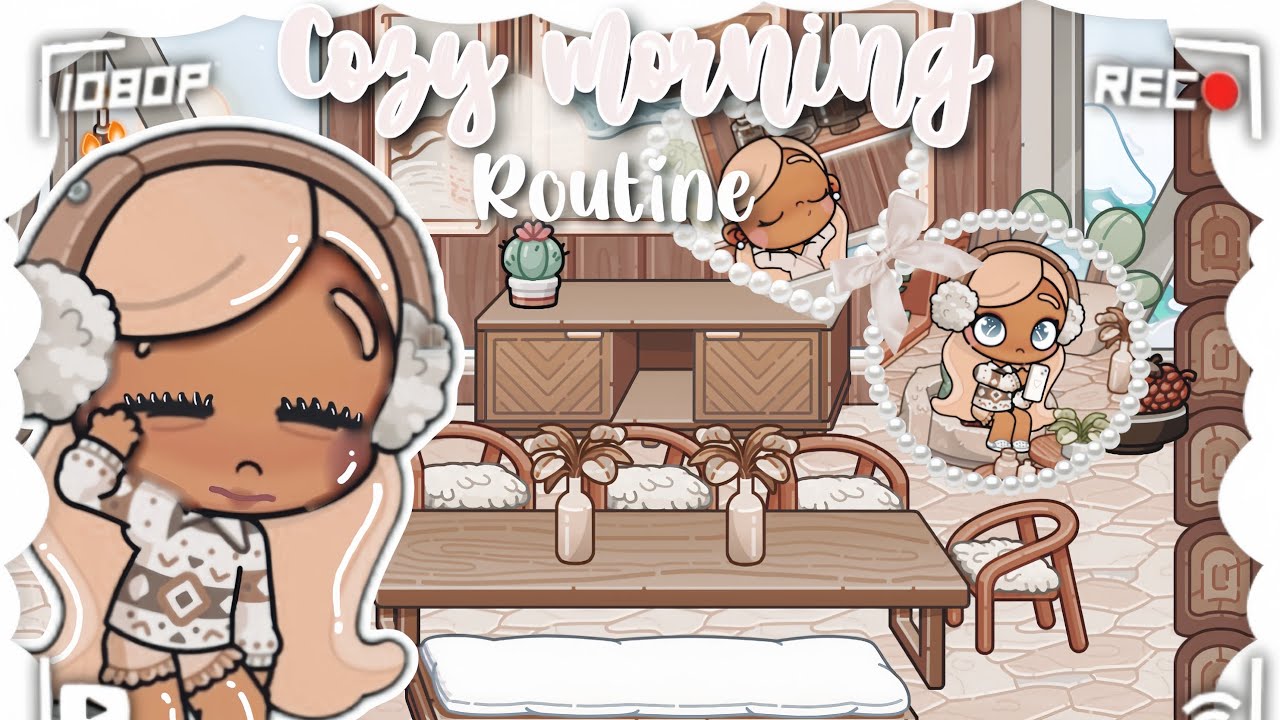 Cozy morning routine on my snow cabin✨️. Aesthetic🧸🎀