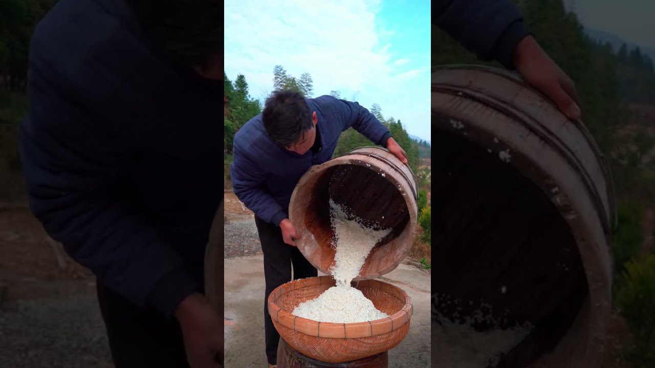中国古法酿酒技术二，用大米做原料酿一坛纯正粮食酒！传统酿酒方法，我有酒你有故事吗？Liquor making technology in ancient China