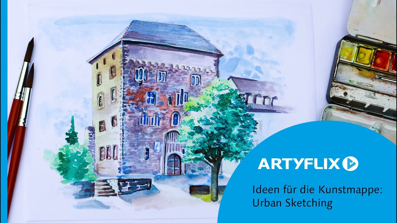 Ideen f&uuml;r die Kunstmappe: Urban Sketching