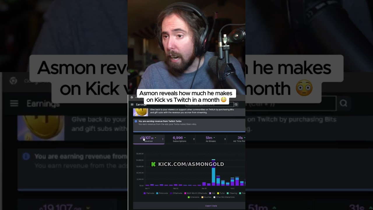 Asmon reveals how much he makes on Kick vs Twitch in a month 😳