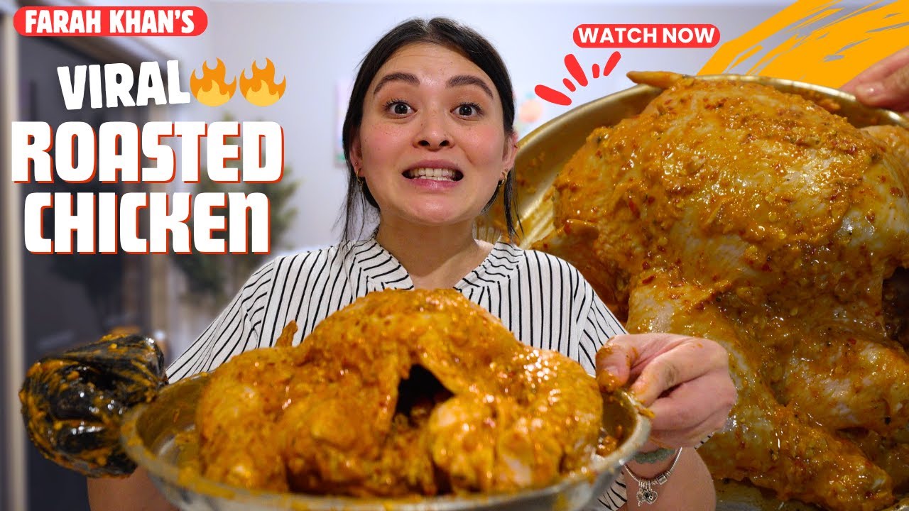 We Tried @FarahKhanK Viral Roasted Chicken  – No Oven Needed!
