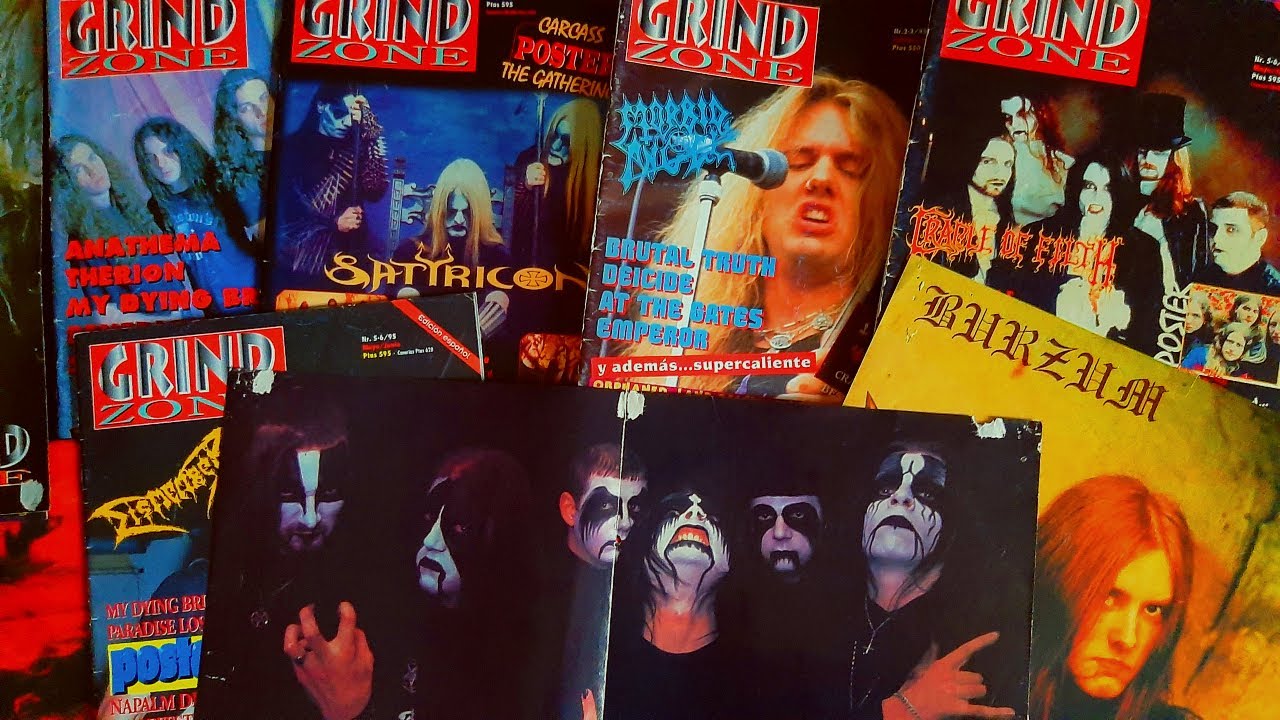 GRIND ZONE, REVISTA DE DEATH METAL, BLACK METAL Y DOOM, DE LOS AÑOS 90, EDICIÓN ESPAÑOLA.