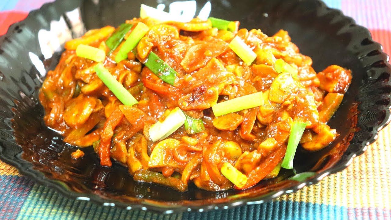 Easy Chilli Mushroom Recipe (No Batter Fry)