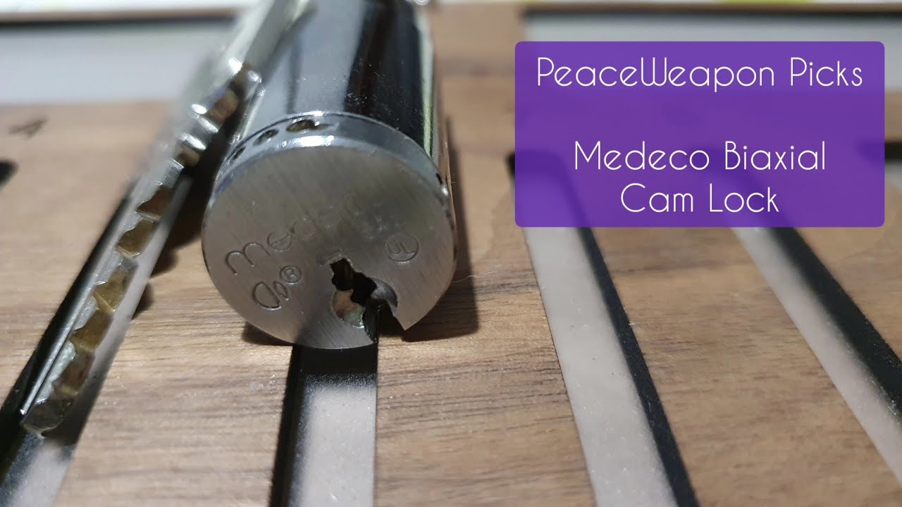 [024] Medeco Biaxial Cam Lock, picked and partially gutted