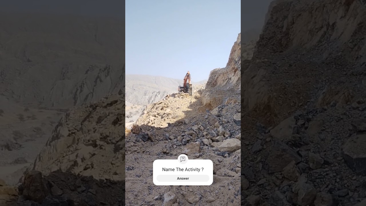 #exacavator #jackhamer #cuttingrocks #serviceroad #wadinaqab #rakuae ##construction