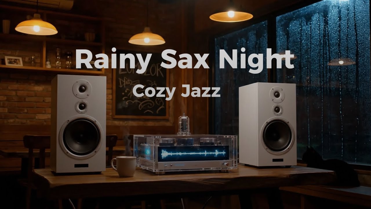 Smooth Sax & Rainy City Night 🌧️ Cozy Jazz Instrumental
