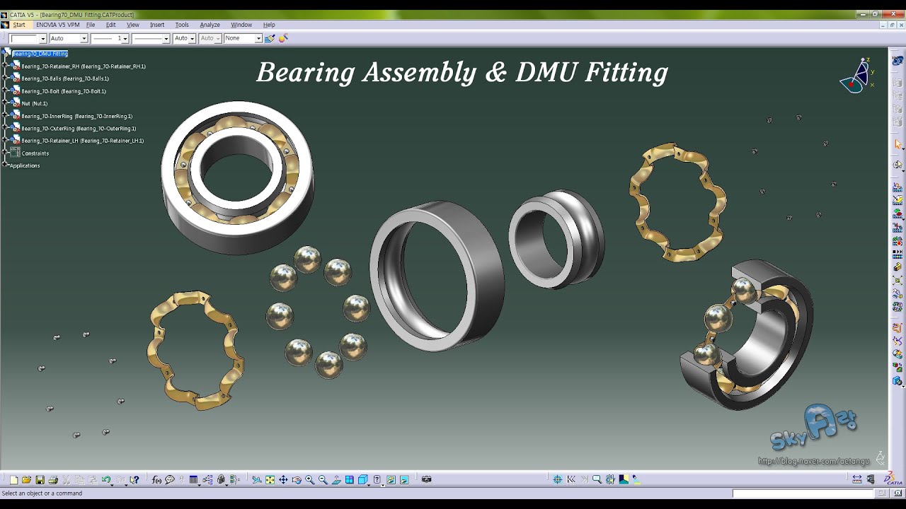 Catia Assembly and DMU Fitting [Bearing]