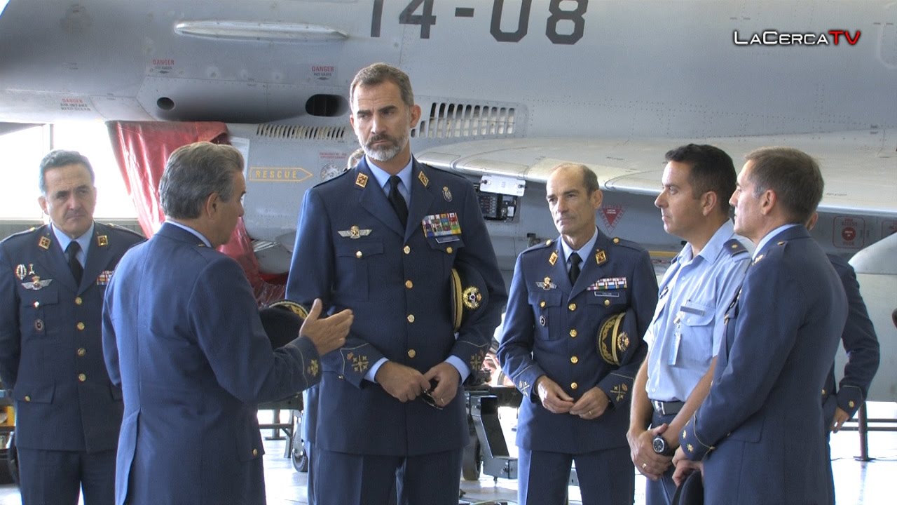 La Base Aérea de Los Llanos y Ala 14 reciben la primera visita de Felipe VI como Rey de España