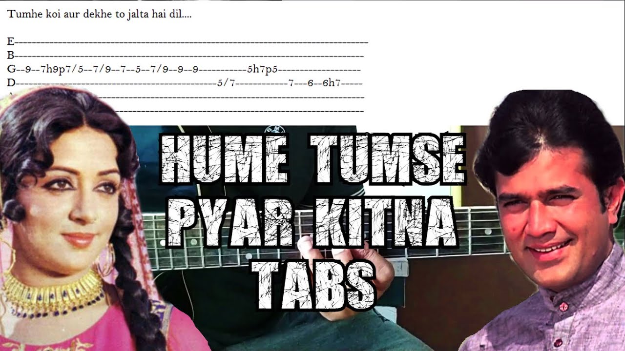 Hume Tumse Pyar Kitna Accurate Tabs Tutorial | Kudrat | Kishor Kumar | theguitarguy
