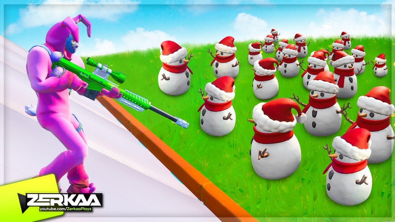 1 VS 100 FORTNITE SNOWMEN - CAN YOU GUESS THE CORRECT ONE? (Fortnite Creative)