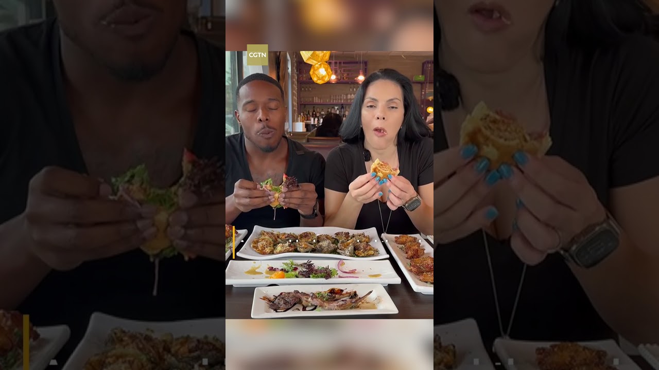 Car crashes into restaurant as vloggers film taste test